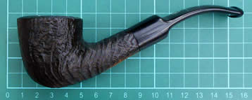 Lorenzo Meerschaum-lined Briar Pipe Brown Black Sandblast